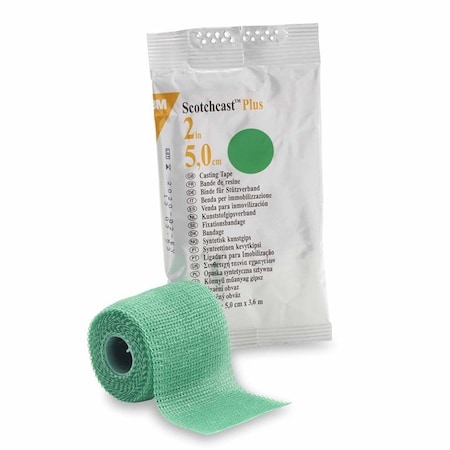 3M Scotchcast Cast Tape 2 Inch X 12 Foot Fiberglass / Resin Green, 10PK 82002G